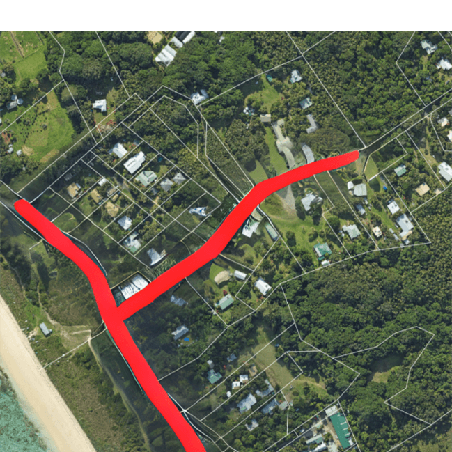Image of road along Middle Beach
